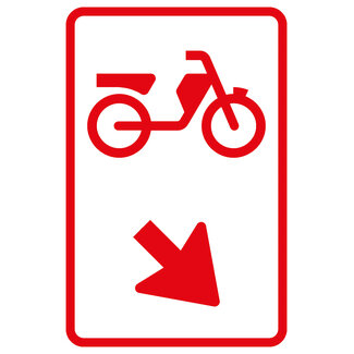 RVV verkeersbord D103 | Brommer rijrichtingsbord | Rechts