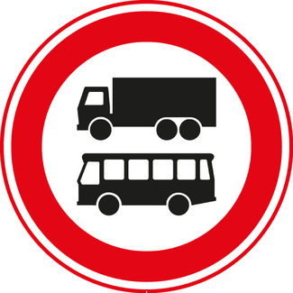 RVV verkeersbord C07B | Verboden voor vrachtwagens en bussen