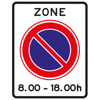RVV verkeersbord E01ZBT | Zonebord | Parkeerverbod