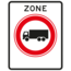 RVV Verkeersbord C07ZB | Gesloten verklaring vrachtwagen | Zonebord