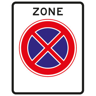 RVV verkeersbord E02ZB | Zonebord | Stilstaansverbod