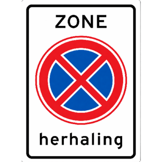 RVV verkeersbord E02ZBH | Zonebord | Stilstaansverbod