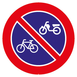 RVV verkeersbord E03 | Verbodsbord | Parkeerverbod fietsers/brommers