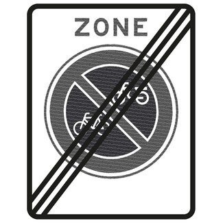 RVV verkeersbord E03ZE | Zonebord |  Einde parkeerverbod fietsers/brommers