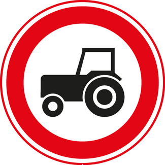 RVV verkeersbord C08 | Verboden voor trekkers-tractoren