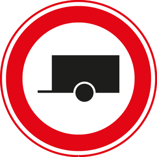 RVV verkeersbord C10 | Verboden voor aanhangwagens
