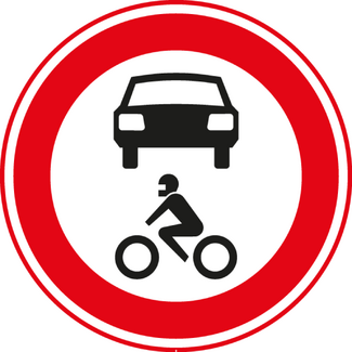 RVV verkeersbord C12 | Verboden voor motorvoertuigen