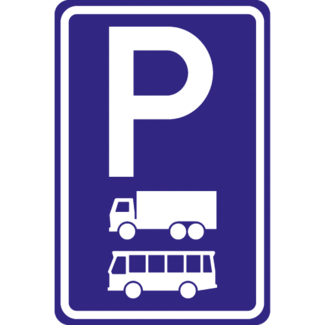 RVV verkeersbord E08A | Parkeerplaatsbord | Vrachtwagen-/busplaats