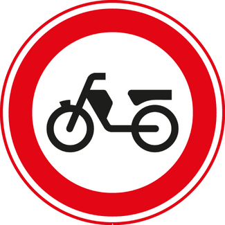 RVV verkeersbord C13 | Verboden voor brom- en snorfietsen