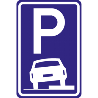 RVV verkeersbord E08B | Parkeerplaatsbord | Stoepparkeren