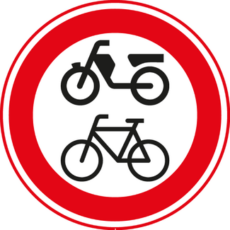 RVV verkeersbord C15 | Verboden voor fietsers en bromfietsen