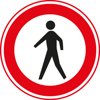 RVV verkeersbord C16 | Verboden voor voetgangers
