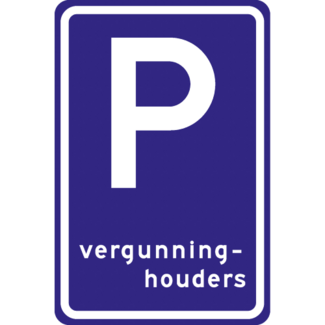 RVV verkeersbord E09 | Parkeerplaatsbord | Vergunninghouders