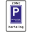 RVV verkeersbord E09ZBH | Zonebord | Parkeerplaats vergunninghouders