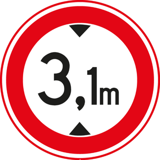 RVV verkeersbord C19 | Verboden voor te hoge voertuigen