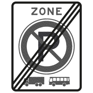 RVV verkeersbord E201ZE | Einde parkeerverbod | Bussen en vrachtwagens