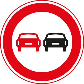 RVV verkeersbord F01 | Inhaalverbod | Auto's