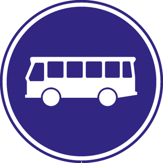 RVV verkeersbord F13 | Verplichte rijbaan | Bussen
