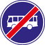 RVV verkeersbord F14 | Einde verplichte rijbaan | Bussen
