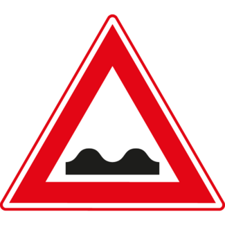 RVV Verkeersbord J01 - Waarschuwing voor slecht wegdek