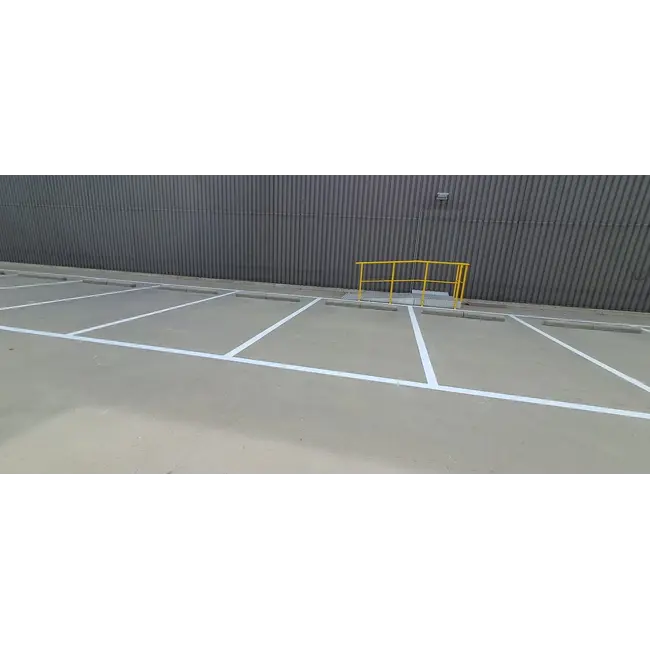 Parkeervak markering met varkensruggen