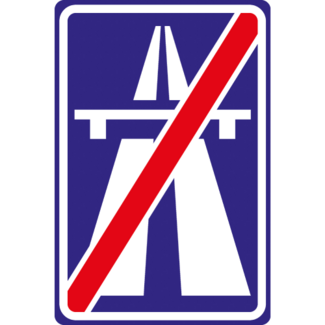 RVV verkeersbord G02 | Einde gebiedsbord | Snelweg