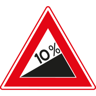 RVV Verkeersbord J06 | Waarschuwing voor steile helling