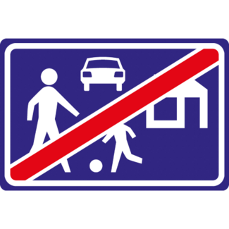 RVV verkeersbord G06 | Einde gebiedsbord | Woonerf