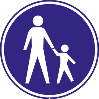 RVV verkeersbord G07 | Gebiedsbord | Looppad