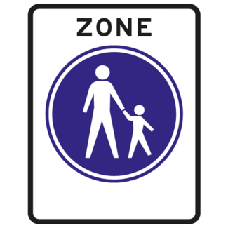 RVV verkeersbord G07ZB | Gebieds-/zonebord | Looppad