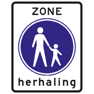 RVV verkeersbord G07ZBH | Gebieds-/zonebord | Looppad