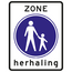 RVV verkeersbord G07ZBH | Gebieds-/zonebord | Looppad