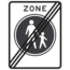 RVV verkeersbord G07ZE | Einde gebieds-/zonebord | Looppad