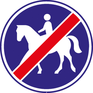 RVV verkeersbord G10 | Einde gebiedsbord | Ruiterpad