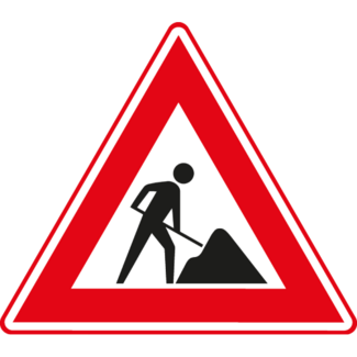RVV Verkeersbord J16 | Waarschuwing werk in uitvoering