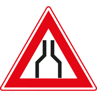RVV Verkeersbord J17 | Waarschuwing rijbaanversmalling