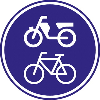 RVV verkeersbord G12A | Gebiedsbord | Fiets-/brommerpad