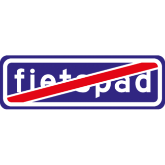 RVV verkeersbord G14 | Einde gebiedsbord  | Fietspad