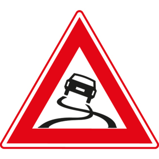 RVV Verkeersbord J20 | Waarschuwing voor slipgevaar