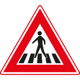 RVV Verkeersbord J22 | Waarschuwing zebrapad oversteekplaats
