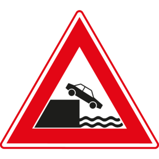 RVV Verkeersbord J26 | Waarschuwing pas op kade