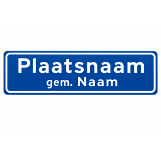 RVV verkeersbord H01B | Plaatsnaam-/gemeentebord  | 7 -16 tekens