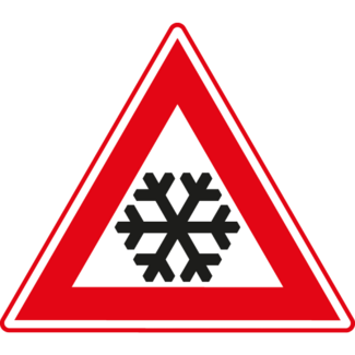 RVV Verkeersbord J36 | Waarschuwing voor ijzel of sneeuw