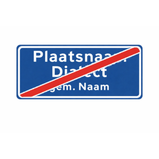 RVV verkeersbord H02D | Einde plaatsnaam-/dialect-/gemeentebord  |