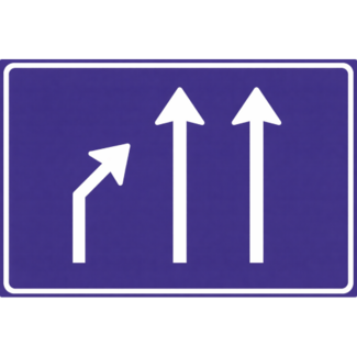 RVV verkeersbord L05-3A | Informatiebord  | Rijstrookindeling