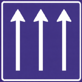 RVV verkeersbord L07-3 | Informatiebord  | Rijstrookindeling