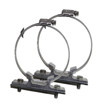 Mastbeugels met klemband RVS