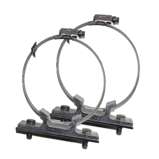 Lichtmastbeugel klemband RVS (set 2 stuks)