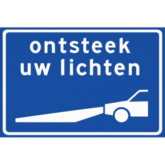 RVV verkeersbord L202 | Informatiebord  | Ontsteek uw lichten