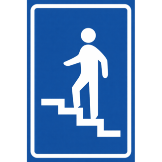 RVV verkeersbord L301LB | Informatiebord  | Trap naar beneden